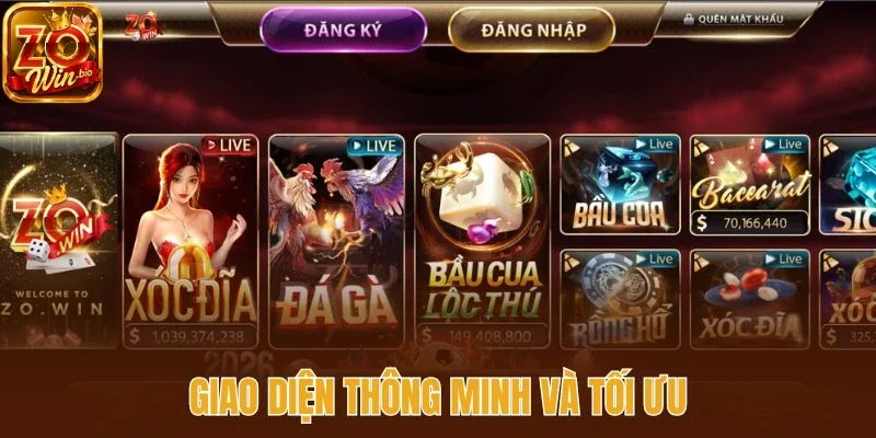 Giao diện thông minh và tối ưu